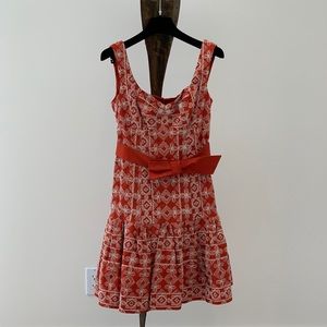 Nanette Lapore Brick Embroidered Tiki Frock